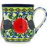 Polish Pottery Mug 13 oz Fowl In The Florals UNIKAT