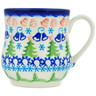 Polish Pottery Mug 13 oz Jingle Bells In Tannenbaum