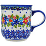 Polish Pottery Mug 13 oz Joyous UNIKAT