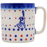 Polish Pottery Mug 13 oz Lady Liberty