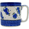 Polish Pottery Mug 13 oz Lovely Blueberries