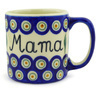 Polish Pottery Mug 13 oz Mama Mom