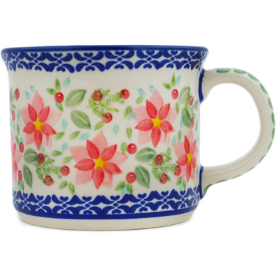 Polish Pottery Mug 13 oz Precious Pentas UNIKAT