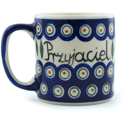 Polish Pottery Mug 13 oz Przyjaciel Friend