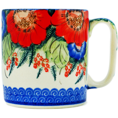 Polish Pottery Mug 13 oz Purple Provance UNIKAT