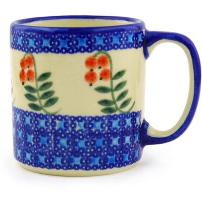 Polish Pottery Mug 13 oz Red Berries