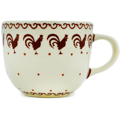 Polish Pottery Mug 13 oz Retro Rooster