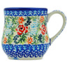 Polish Pottery Mug 13 oz Rose Garden UNIKAT
