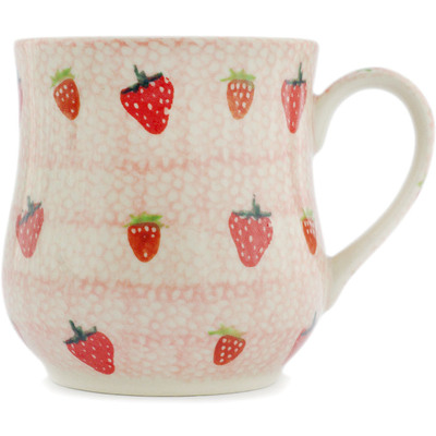 Polish Pottery Mug 13 oz Scrumptious Strawberries