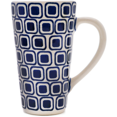 Polish Pottery Mug 13 oz Sixties Simplicity UNIKAT