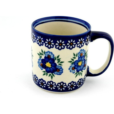 Polish Pottery Mug 13 oz Skyflower Elegance