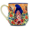 Polish Pottery Mug 13 oz Smurfette Lady Bird UNIKAT