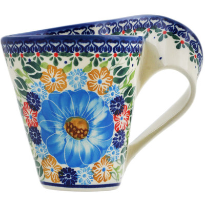 Polish Pottery Mug 13 oz Spring Bouquet