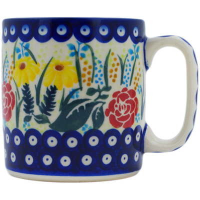 Polish Pottery Mug 13 oz Summer&#039;s Garden UNIKAT