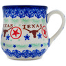 Polish Pottery Mug 13 oz Texas State