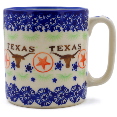 Polish Pottery Mug 13 oz Texas State