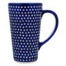 Polish Pottery Mug 13 oz Tiny Peacock Eyes UNIKAT