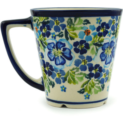 Polish Pottery Mug 13 oz True Blues