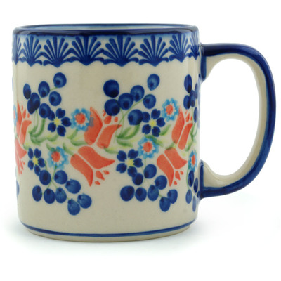Polish Pottery Mug 13 oz Tulip Berries