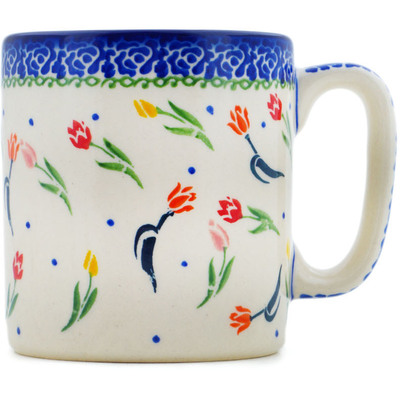 Polish Pottery Mug 13 oz Tulip Meadow