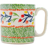 Polish Pottery Mug 13 oz Tulip Ring