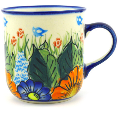 Polish Pottery Mug 13 oz UNIKAT