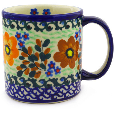 Polish Pottery Mug 13 oz UNIKAT