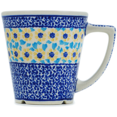 Polish Pottery Mug 13 oz Vintage Floralscape