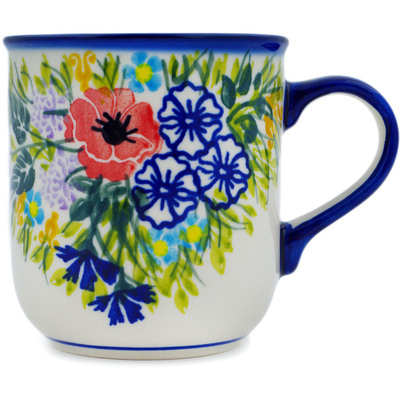 Polish Pottery Mug 13 oz Vivid Veranda UNIKAT