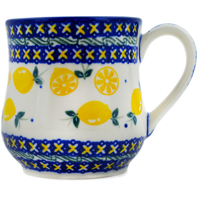 Polish Pottery Mug 13 oz When Life Gives You Lemons