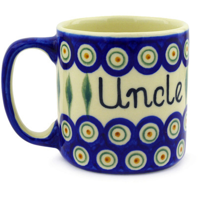 Polish Pottery Mug 13 oz Wujek Uncle