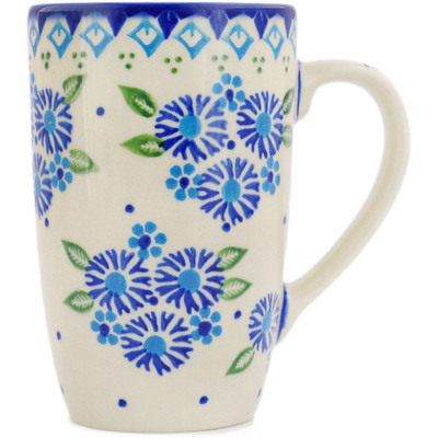 Polish Pottery Mug 14 oz Aster Patches