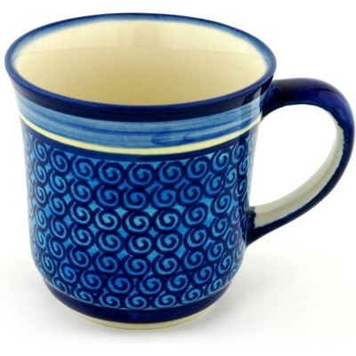 Polish Pottery Mug 14 oz Blue Galaxy