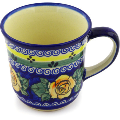 Polish Pottery Mug 14 oz Cabbage Roses