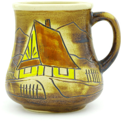 Polish Pottery Mug 14 oz