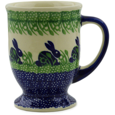 Polish Pottery Mug 14 oz Hare In Tall Grass