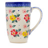 Polish Pottery Mug 14 oz Hibiscus Splendor