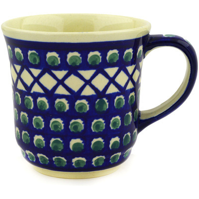 Polish Pottery Mug 14 oz Illusion