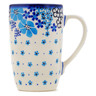 Polish Pottery Mug 14 oz Pansy Dawn
