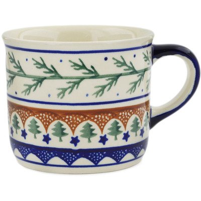 Polish Pottery Mug 14 oz Pine Boughs