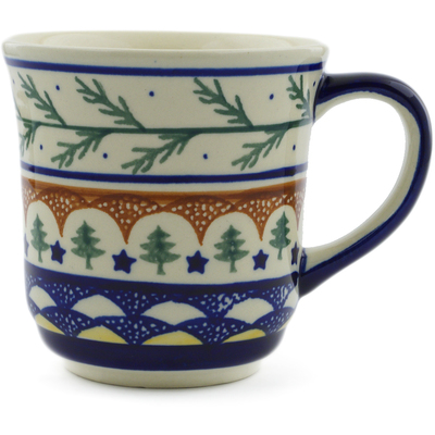 Polish Pottery Mug 14 oz Pine Boughs