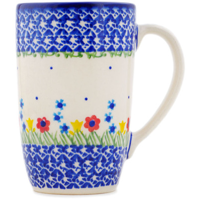 Polish Pottery Mug 14 oz Primary Spring