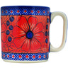 Polish Pottery Mug 14 oz Red Hot Summer