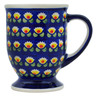 Polish Pottery Mug 14 oz Waterlily