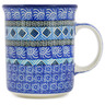 Polish Pottery Mug 15 oz Aztec Sky
