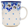 Polish Pottery Mug 15 oz Blue Spring