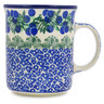 Polish Pottery Mug 15 oz Blueberry Fields Forever