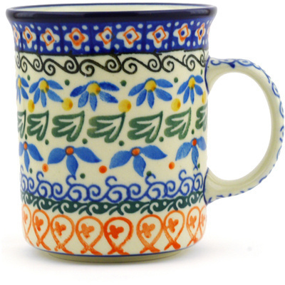 Polish Pottery Mug 15 oz Floral Medley