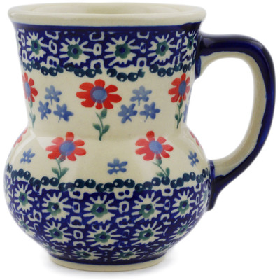 Polish Pottery Mug 15 oz Full Blossom