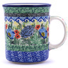 Polish Pottery Mug 15 oz Joyful Blue UNIKAT